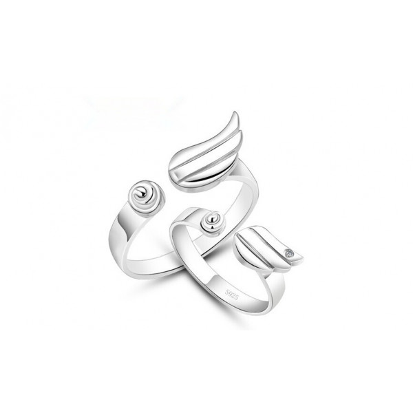 9293 angel wings ring to adjust the size Korean version of the couple wings 9293 angel wings ring to adjust the size Korean version of the couple wings