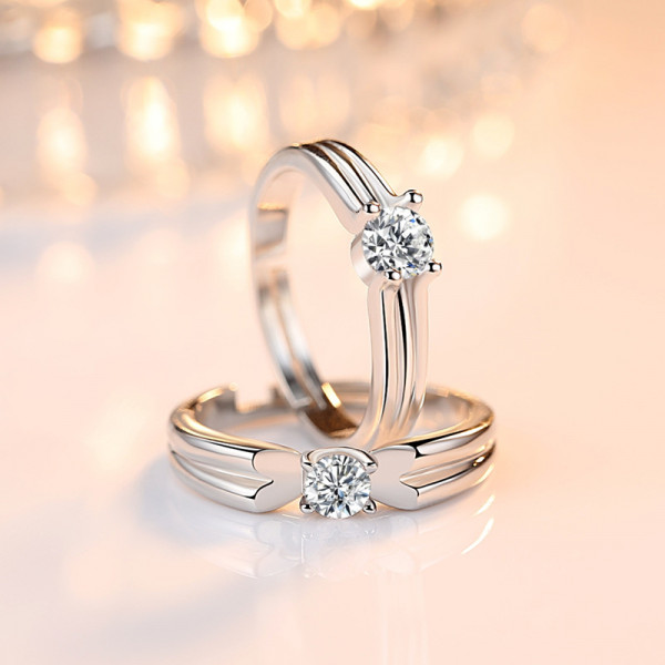 9284 Stylish Stainless Steel Couple ring for Men and Women