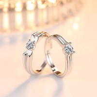 9284 Stylish Stainless Steel Couple ring for Men and Women