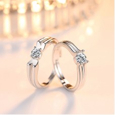 9284 Stylish Stainless Steel Couple ring for Men and Women