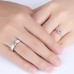 9292 simulation diamond men and women couple live mouth wedding ring silver-plated copper single diamond opening ring jewelry