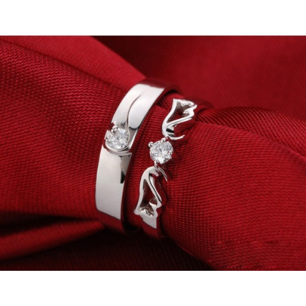 9285 Couple Rings Best Valentine Gift Adjustable 9285 Couple Rings Best Valentine Gift Adjustable