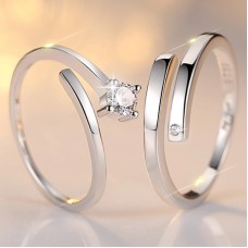 9296 sterling silver ring couple Platinum Platinum Korean jewelry silver jewelery