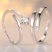 9296 sterling silver ring couple Platinum Platinum Korean jewelry silver jewelery