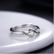 9300 STUNNING SCARLET ADJUSTABLE AMERICAN-DIAMOND RING