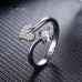 9302 SHIMMERING HEART ADJUSTABLE AD RING