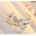 9304  BUTTERFLIES ADJUSTABLE DUAL AD RING