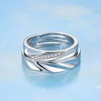 9310 Couples Wedding And Engagement Bands Engraving Rings (Adjustable)