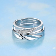 9310 Couples Wedding And Engagement Bands Engraving Rings (Adjustable)