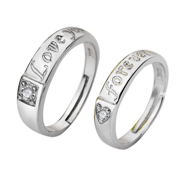 9336 couple ring hands hold Japanese and Korean openwork diamonds live mouth opening marriage ring 9336 couple ring hands hold Japanese and Korean openwork diamonds live mouth opening marriage ring