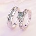9349 STERLING SILVER RING JEWELRY ENGAGEMENT LOVE CROWN CROSS ZIRCON WEDDING LOVERS COUPLE RINGS FOR WOMEN MEN