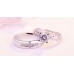 9349 STERLING SILVER RING JEWELRY ENGAGEMENT LOVE CROWN CROSS ZIRCON WEDDING LOVERS COUPLE RINGS FOR WOMEN MEN