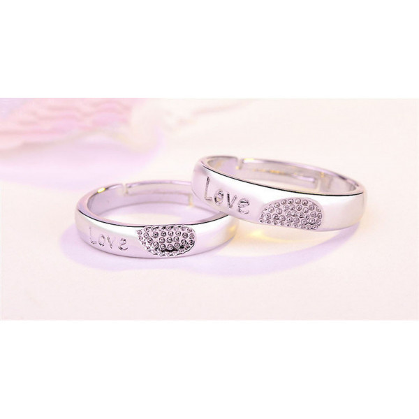 9354 lovers open ring Korean creative LOVE love ring