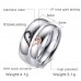 9359 couple ring black rose Xin classic ring titanium steel Korean micro diamond ring