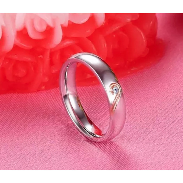 9359 couple ring black rose Xin classic ring titanium steel Korean micro diamond ring