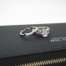 9360 Women's Gorgeous 2 PCS CZ Vintage Engagement Wedding Ring Set Lotus Flower Rose Gold Plated Two-tone Bridal Eternity Rings