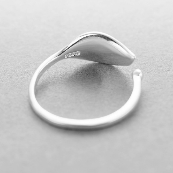 9361 Plant Leaves Shape Ring Irregular White Zircon Ring 2018