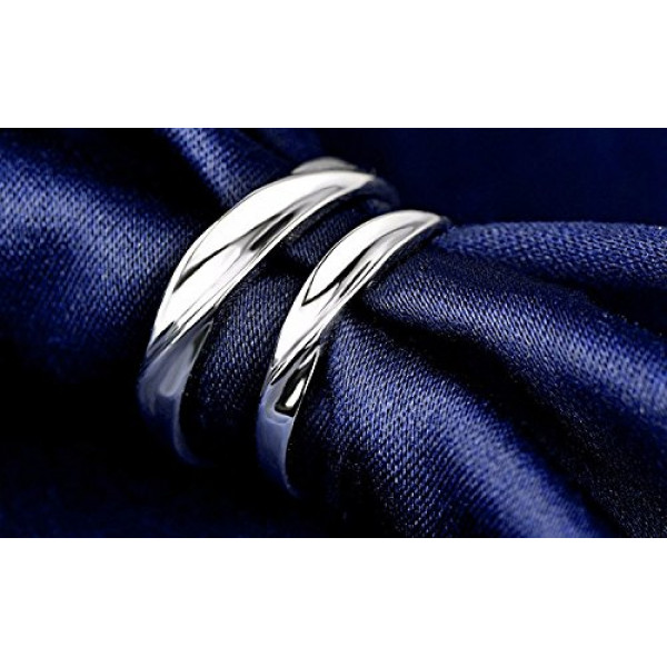 9363  Sterling Silver Couple Ring For Men & Women