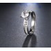 9228 Stainless Steel Rings For Women & Men Circle CZ Diamond ring