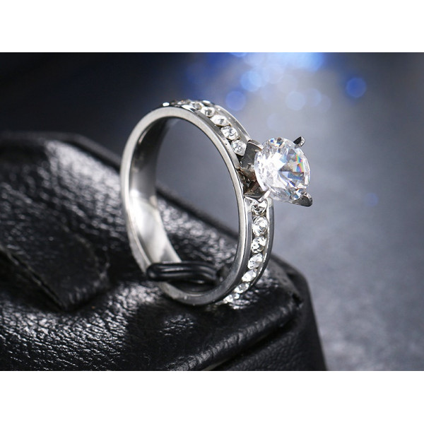 9228 Stainless Steel Rings For Women & Men Circle CZ Diamond ring 9228 Stainless Steel Rings For Women & Men Circle CZ Diamond ring