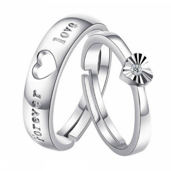 #9282 CROWN ADJUSTABLE AMERICAN FOREVER LOVE COUPLE RING #9282 CROWN ADJUSTABLE AMERICAN FOREVER LOVE COUPLE RING