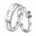 #9282 CROWN ADJUSTABLE AMERICAN FOREVER LOVE COUPLE RING