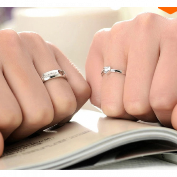 #9282 CROWN ADJUSTABLE AMERICAN FOREVER LOVE COUPLE RING #9282 CROWN ADJUSTABLE AMERICAN FOREVER LOVE COUPLE RING
