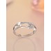 9305 SILVER LAYERED HEARTS ADJUSTABLE AD RING