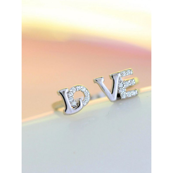 9301 LOVE ADJUSTABLE AMERICAN-DIAMOND RING 9301 LOVE ADJUSTABLE AMERICAN-DIAMOND RING