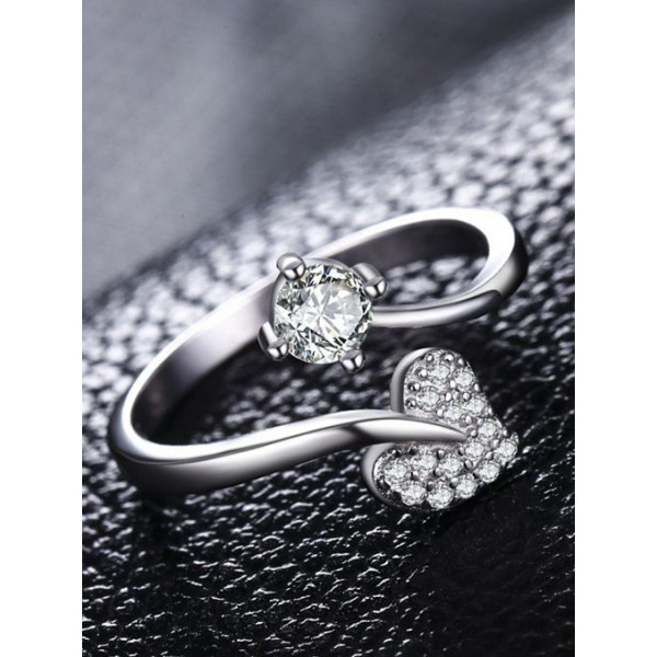 9302 SHIMMERING HEART ADJUSTABLE AD RING 9302 SHIMMERING HEART ADJUSTABLE AD RING