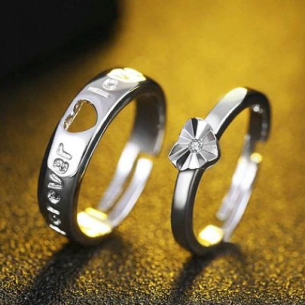 #9282 CROWN ADJUSTABLE AMERICAN FOREVER LOVE COUPLE RING #9282 CROWN ADJUSTABLE AMERICAN FOREVER LOVE COUPLE RING