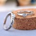 9288 Sterling Silver Love You Forever Couple Rings Adjustable Ring Best Gift 