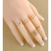 #9062 6pcs/set punk stackable Knuckle midi rings for women Finger Rings set