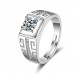 9315 Standard Sterling Silver Girlfriend Boyfriend Ring (Adjustable)